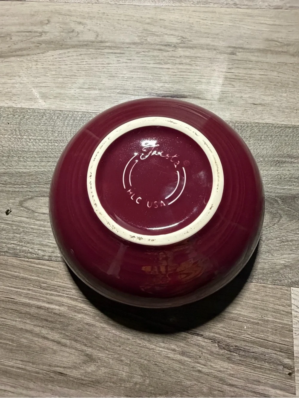 Fiesta Garnet Red Ceramic Serving Bowl 8”